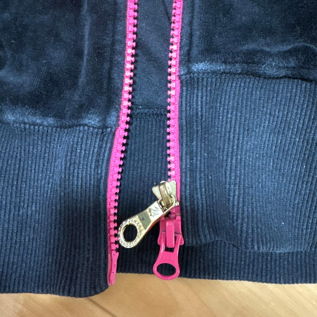 24karats フード付きジャージ 黒 ピンク