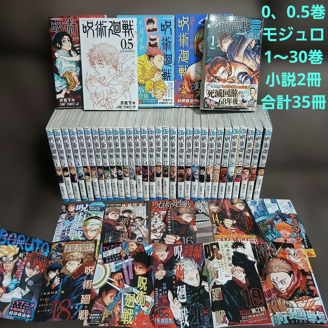 呪術廻戦　全巻　1～30巻　0巻　0.5巻　モジュロ1　小説2冊付　35冊セット