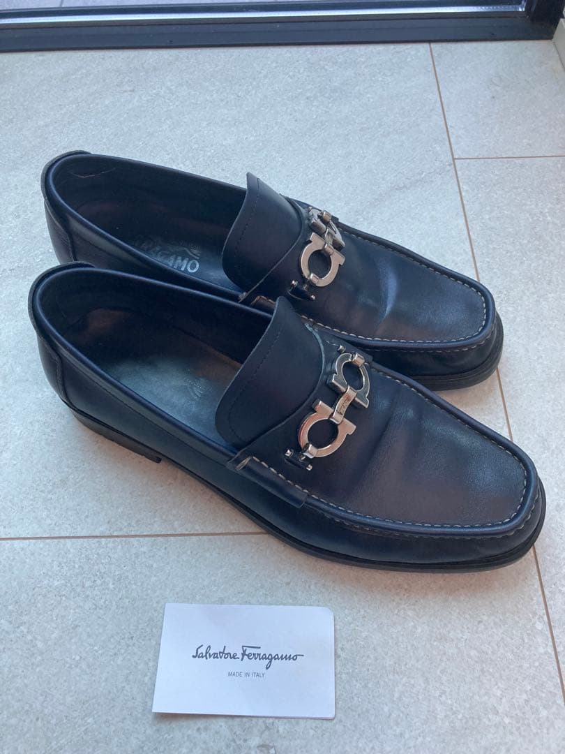 フェラガモ靴、メンズ、ガンチーニ、ローファーサイズ10
