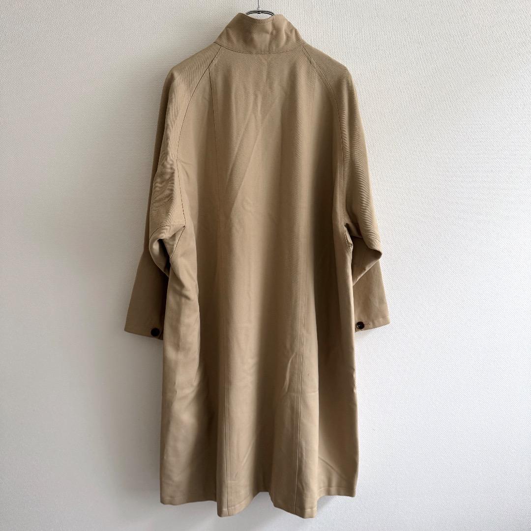 名作 CABaN ウールギャバジンスタンドカラーコート S ロング丈 レディース