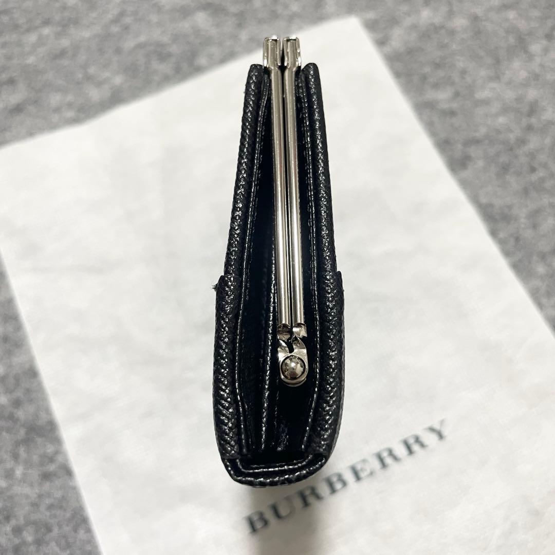 【未使用級】　バーバリー　ケース　小銭入れ　がま口　ノバチェック　ブラック