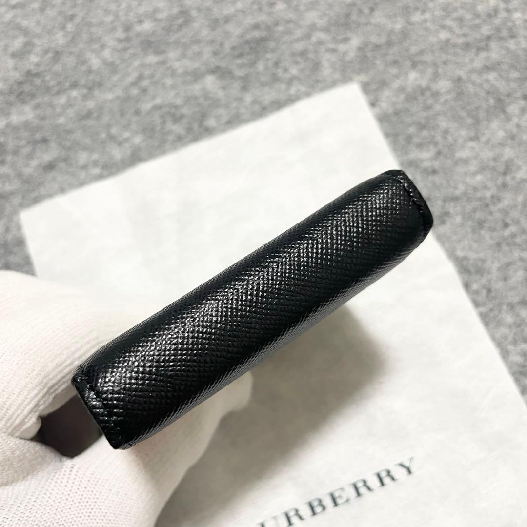 【未使用級】　バーバリー　ケース　小銭入れ　がま口　ノバチェック　ブラック