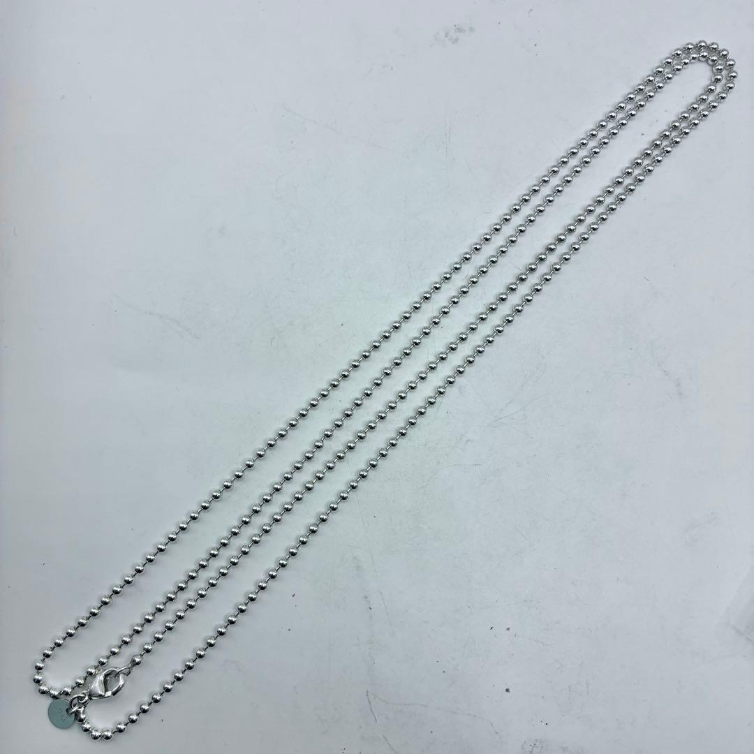 【極美品】ティファニー　ロングボールチェーン　ネックレス　86cm　シルバー