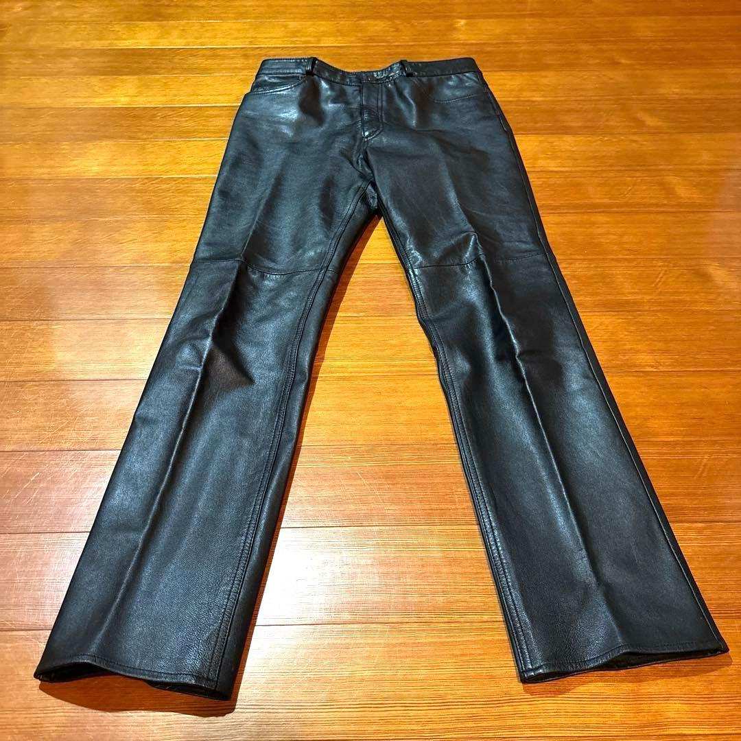 W32 レザーパンツ メンズ ライダース パンクロック ライディング ツーリング