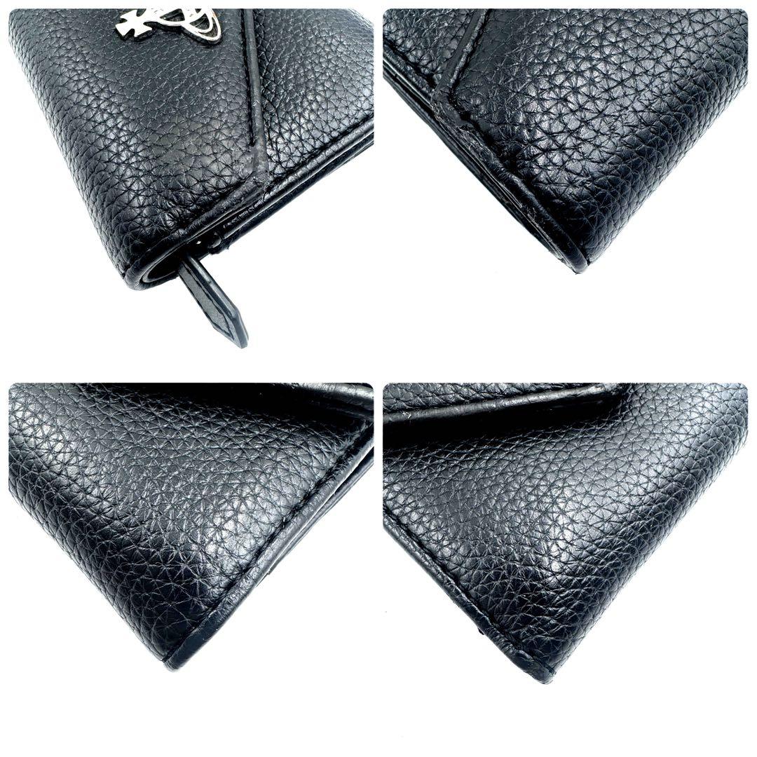 美品✨ヴィヴィアン ウエストウッド コンパクト ウォレット オーブ レター 黒