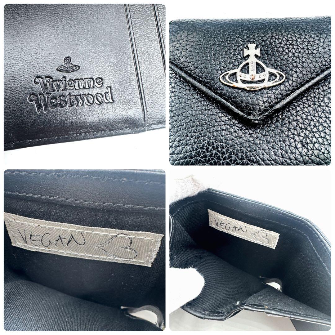美品✨ヴィヴィアン ウエストウッド コンパクト ウォレット オーブ レター 黒