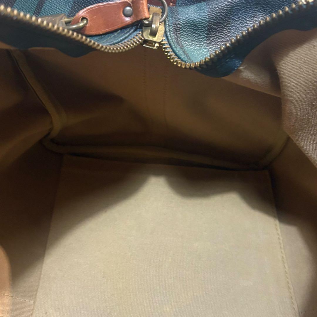 美品 ポロラルフローレン ボストンバッグ 2way チェック PVC 大容量