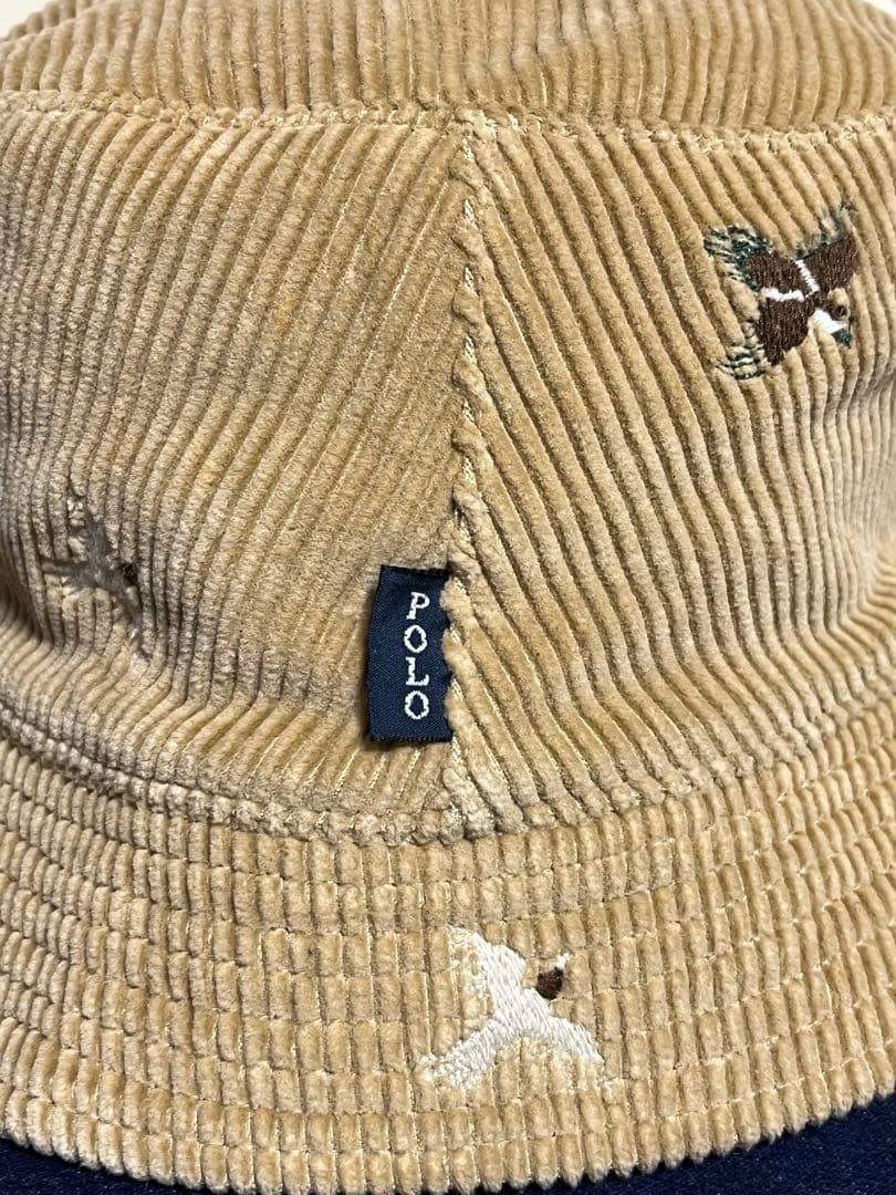 鳥柄POLO RALPH LAURENポロラルフローレンコーデュロイハット
