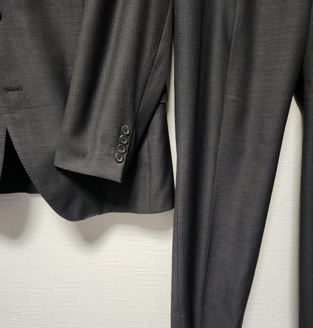 ダーバン　ロロピアーナ　メンズ　スーツ　セットアップ　グレー　シャドーストライプ