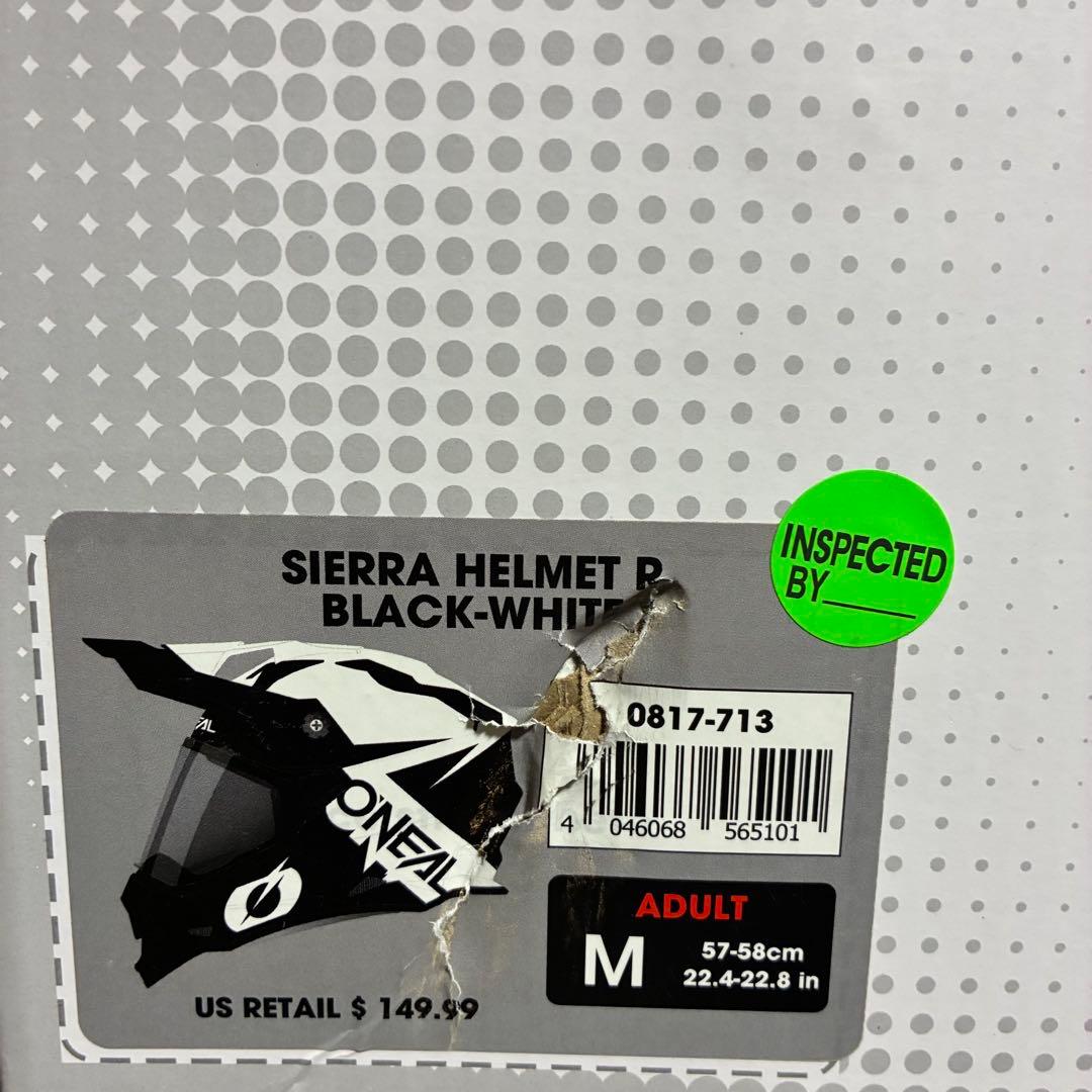 最終値下げONEAL SIERRA HELMET P ブラック・ホワイト M