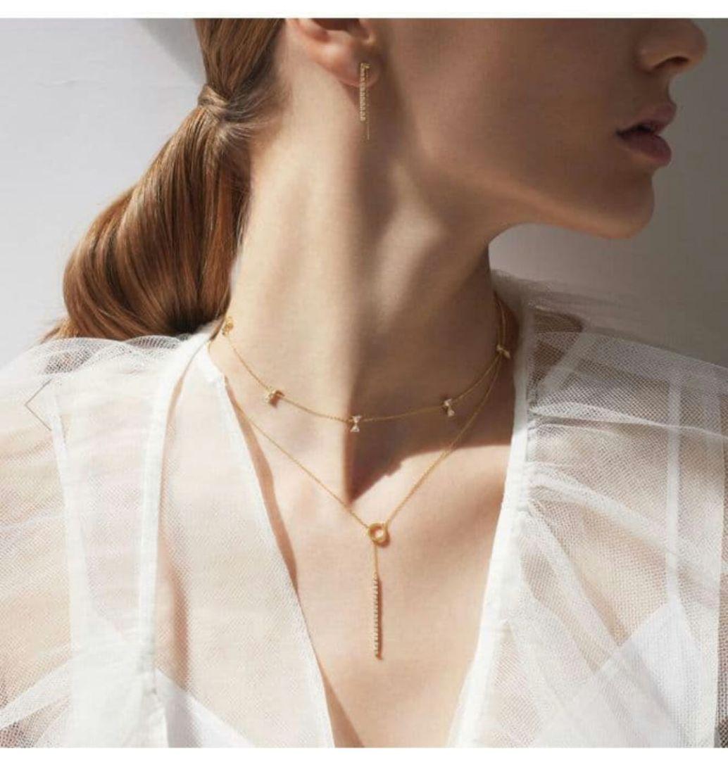 AHKAH アーカー シャンデリアラリエットネックレス