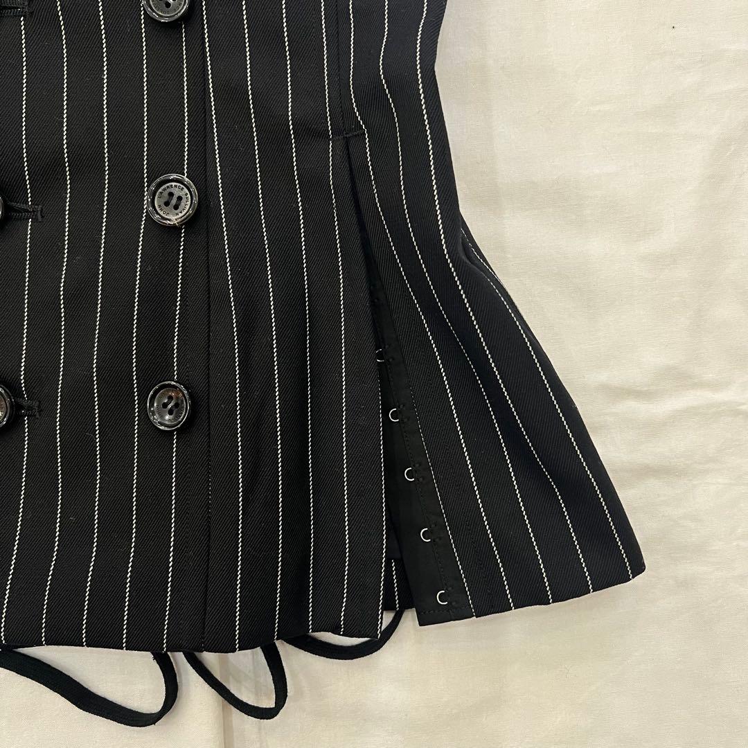 新品 JOHNLAWRENCESULLIVAN ストライプコルセットビスチェ
