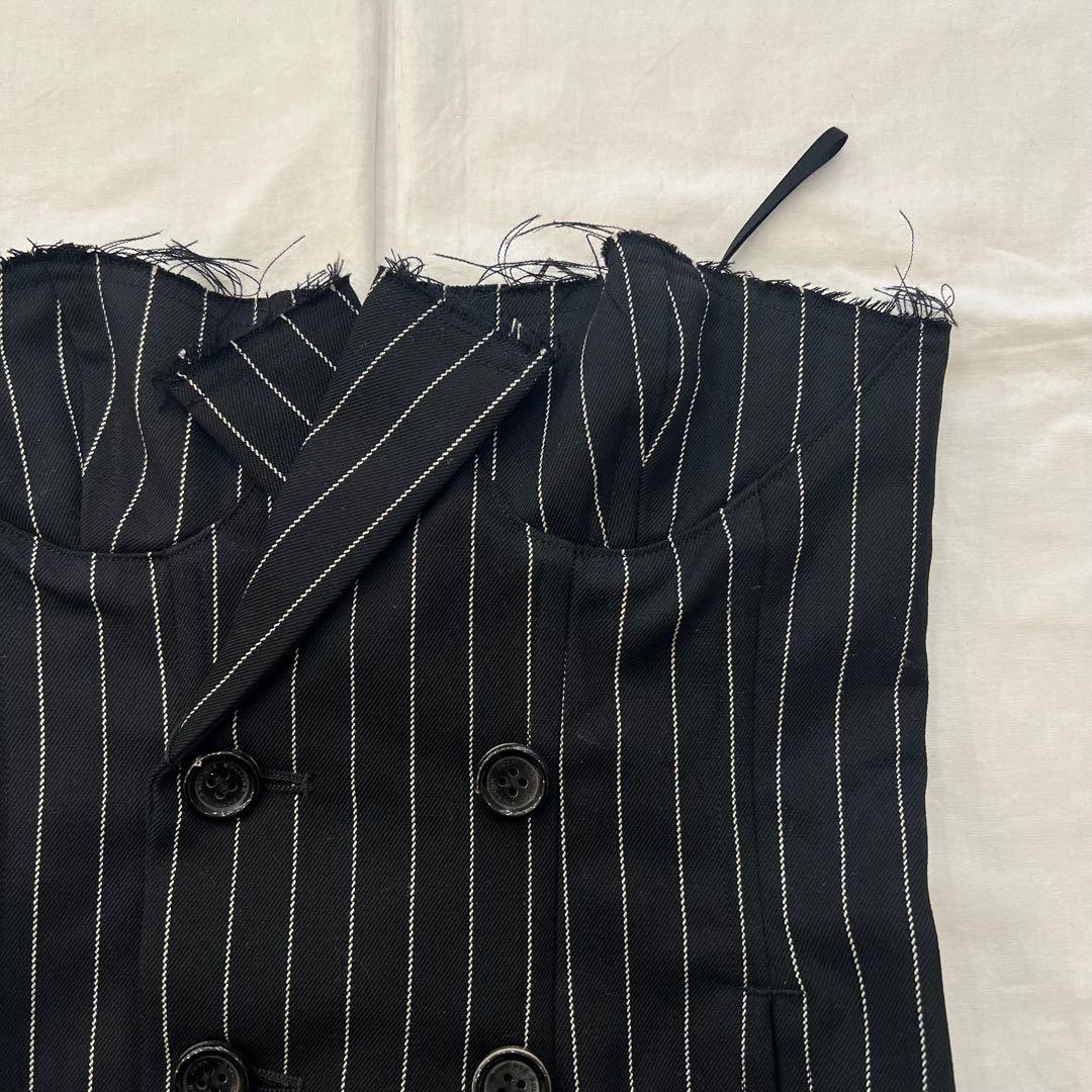 新品 JOHNLAWRENCESULLIVAN ストライプコルセットビスチェ