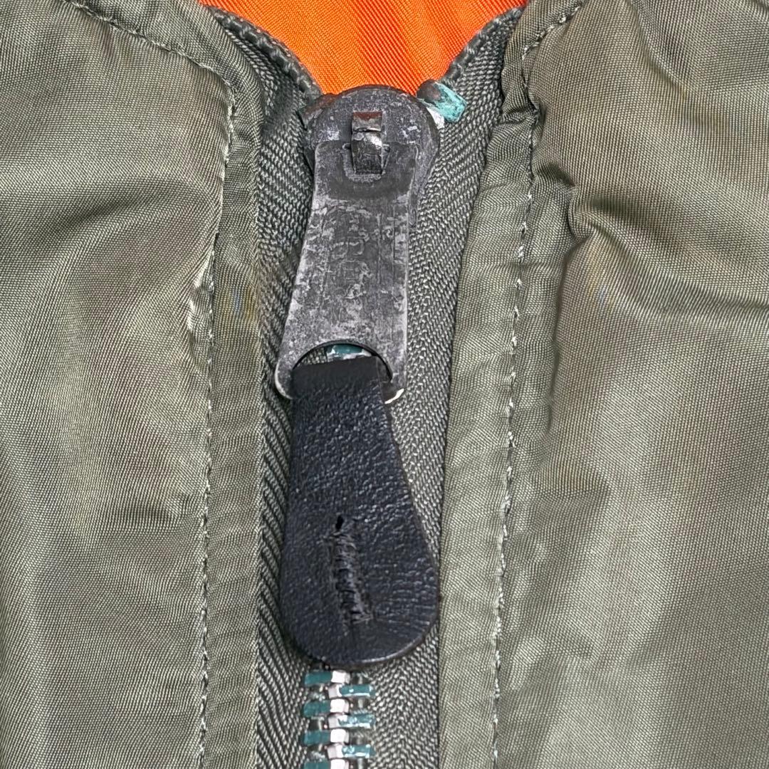 【美品】 USA製 80s アルファインダストリーズ MA-1 カーキ M