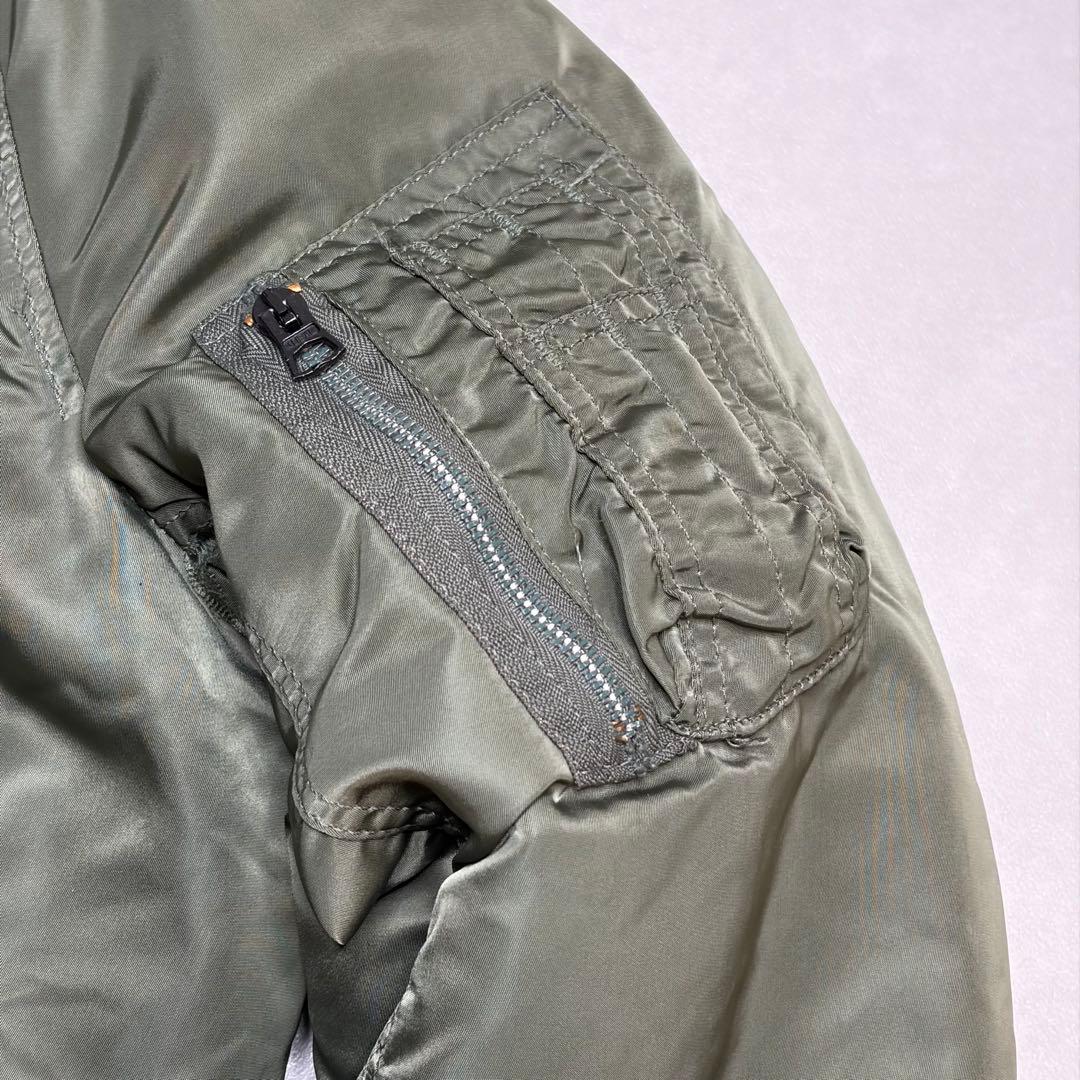 【美品】 USA製 80s アルファインダストリーズ MA-1 カーキ M