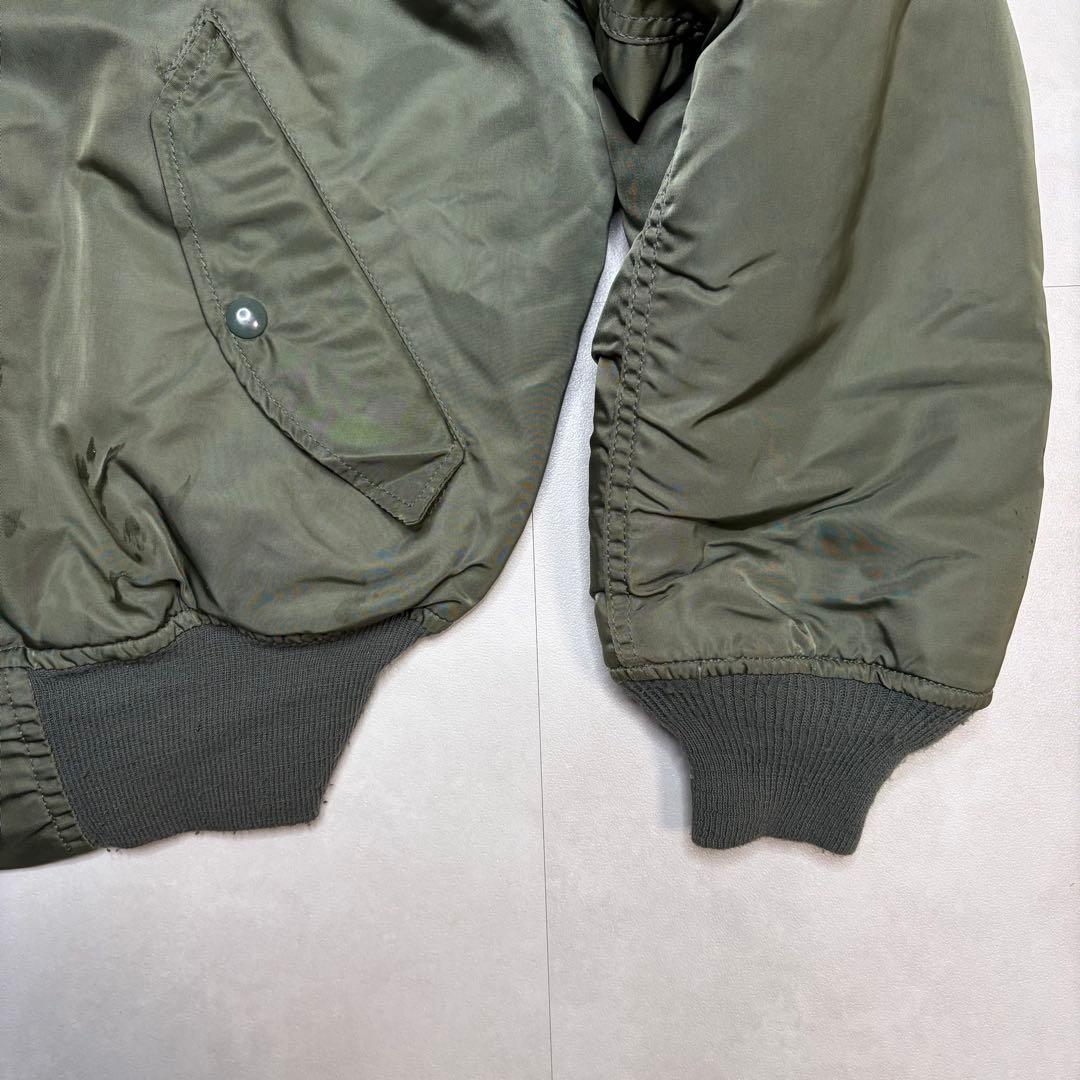 【美品】 USA製 80s アルファインダストリーズ MA-1 カーキ M
