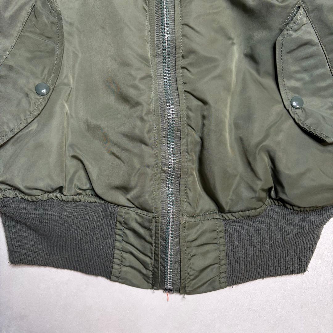 【美品】 USA製 80s アルファインダストリーズ MA-1 カーキ M
