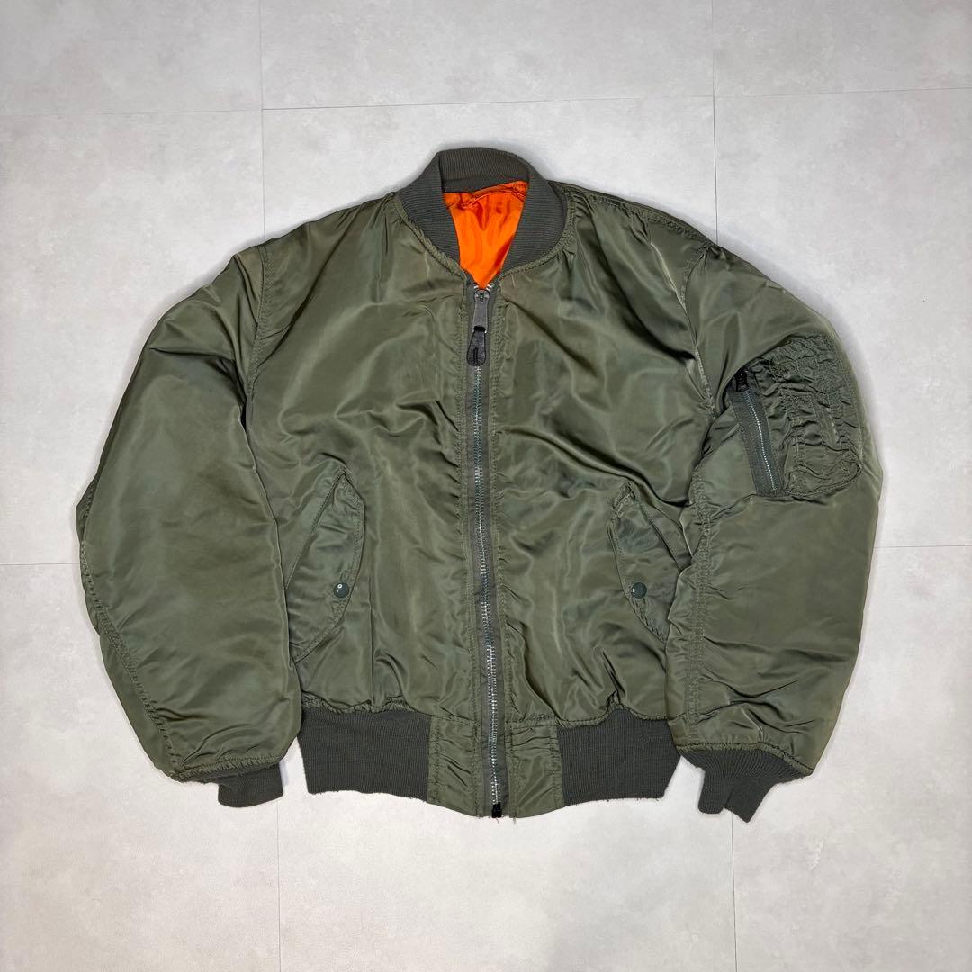 【美品】 USA製 80s アルファインダストリーズ MA-1 カーキ M