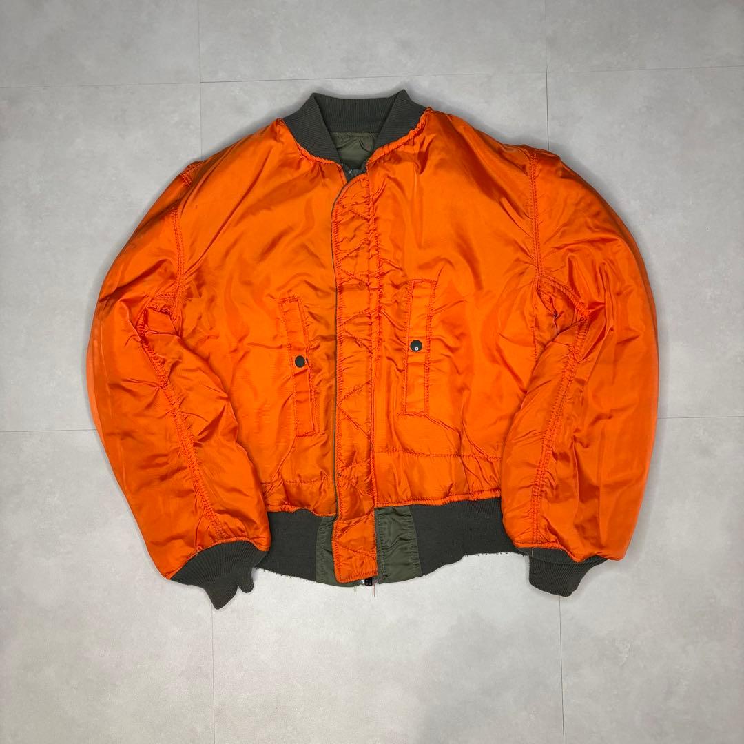 【美品】 USA製 80s アルファインダストリーズ MA-1 カーキ M