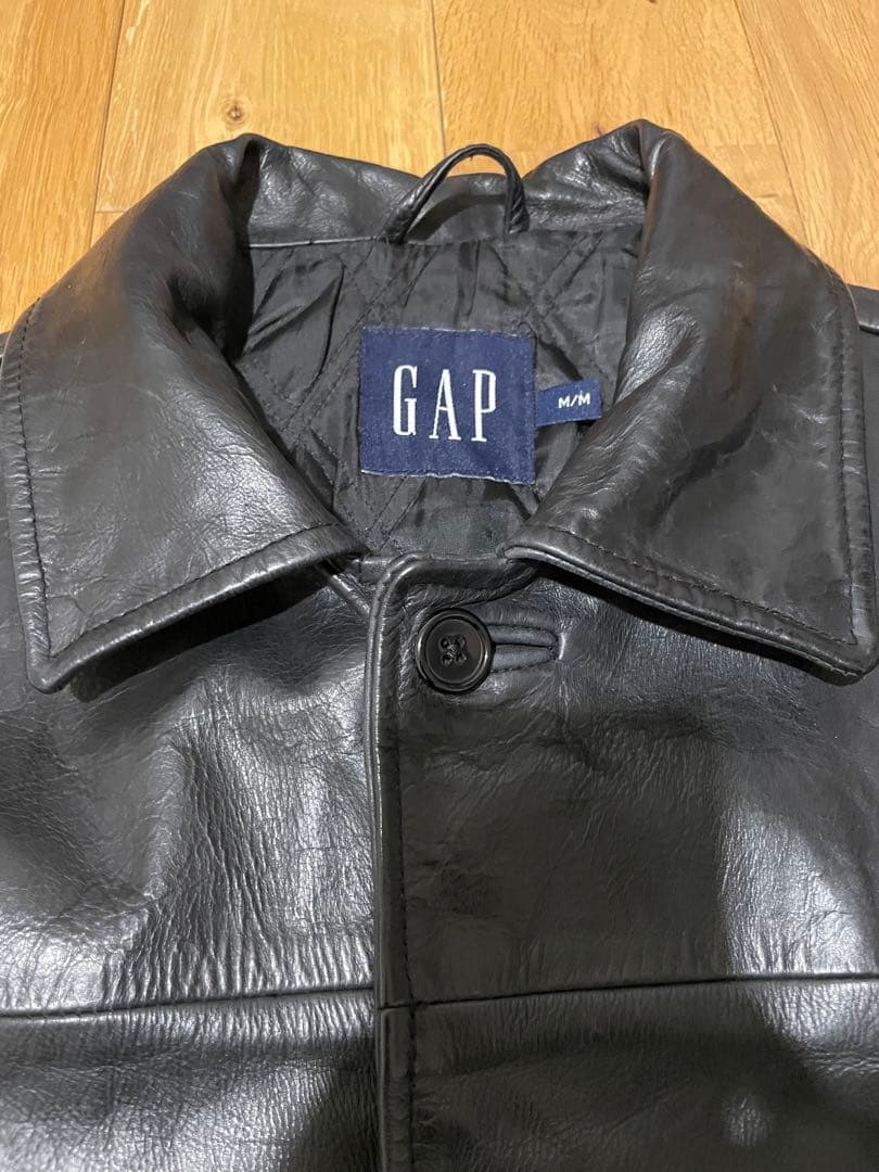 OLD GAP CAR COAT 訳アリ　本革　カーコート　ギャップ　レザー