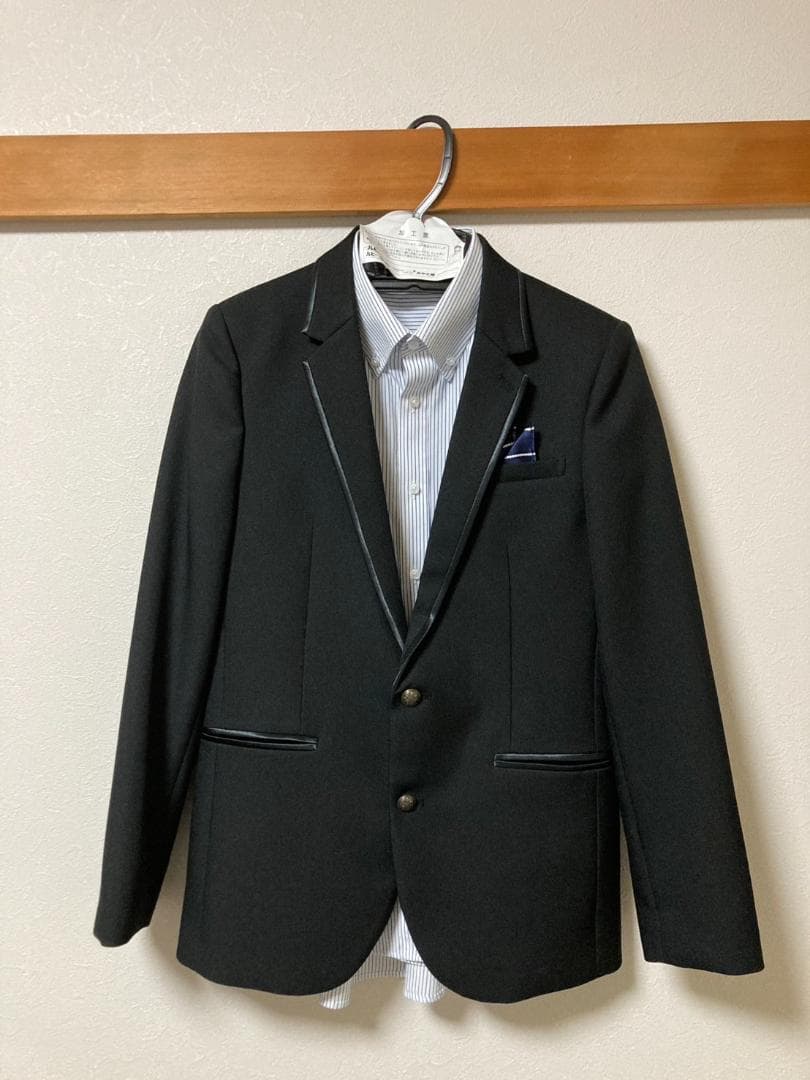 小学校　卒業式スーツ　160cm 6点セット ブラック×ブルー