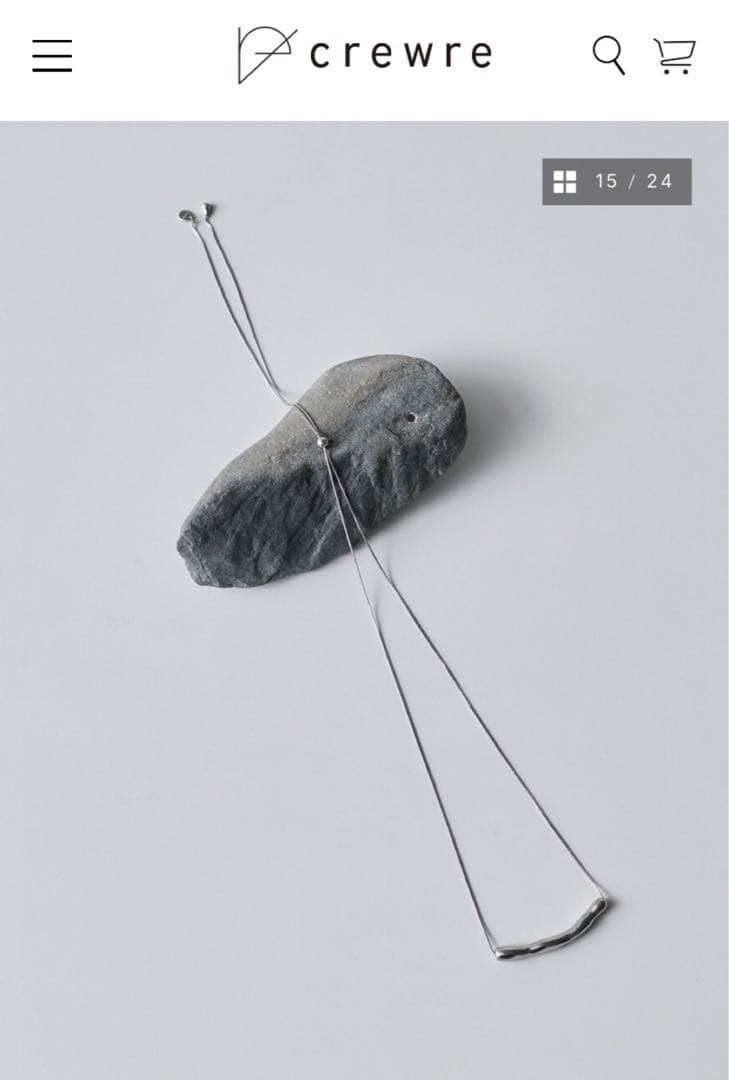 crewre クルーレ　ウェイビーアジャスタブルネックレス　シルバー