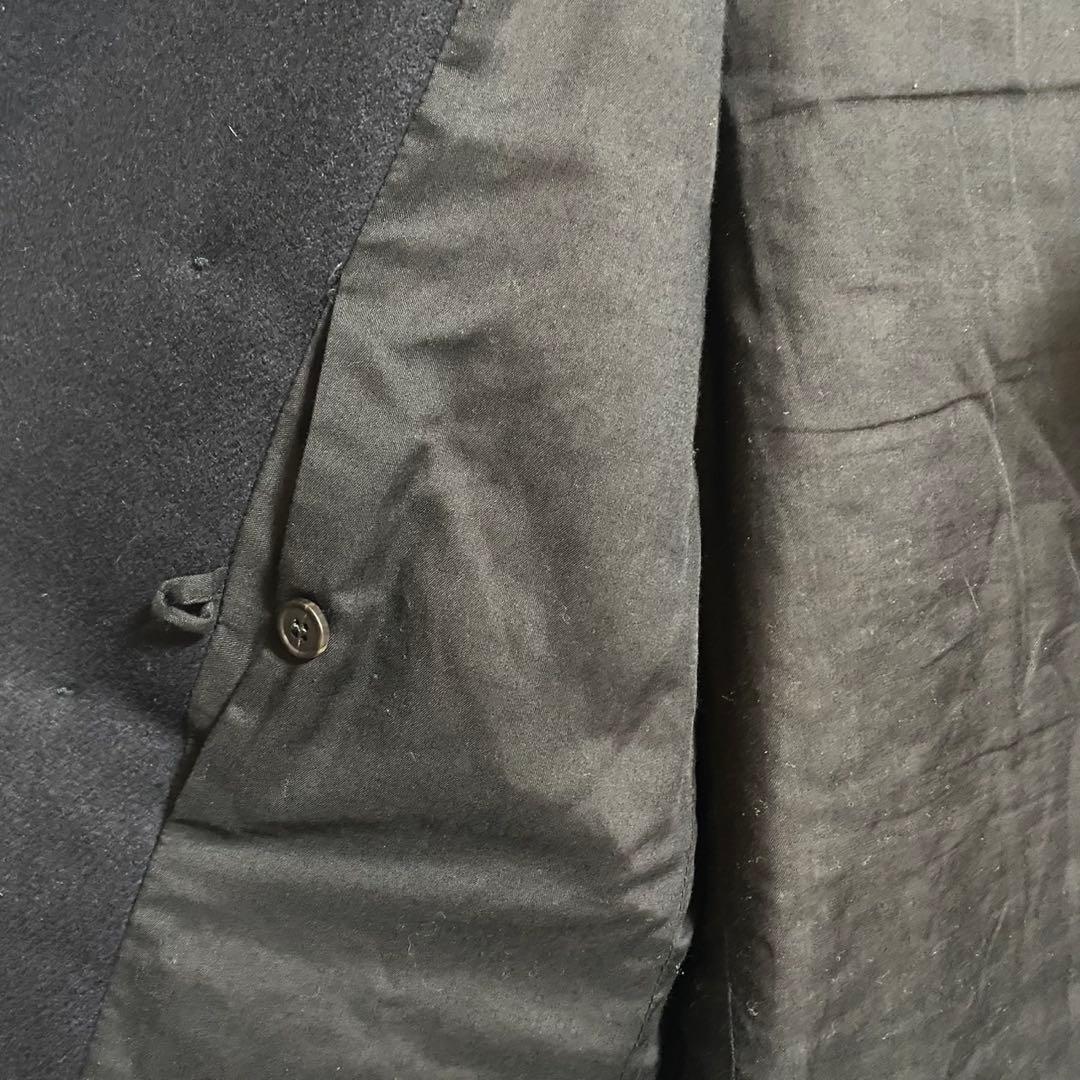 アーカイブ　ステファンシュナイダー　スタンドカラー　コート　ウール　ネイビー