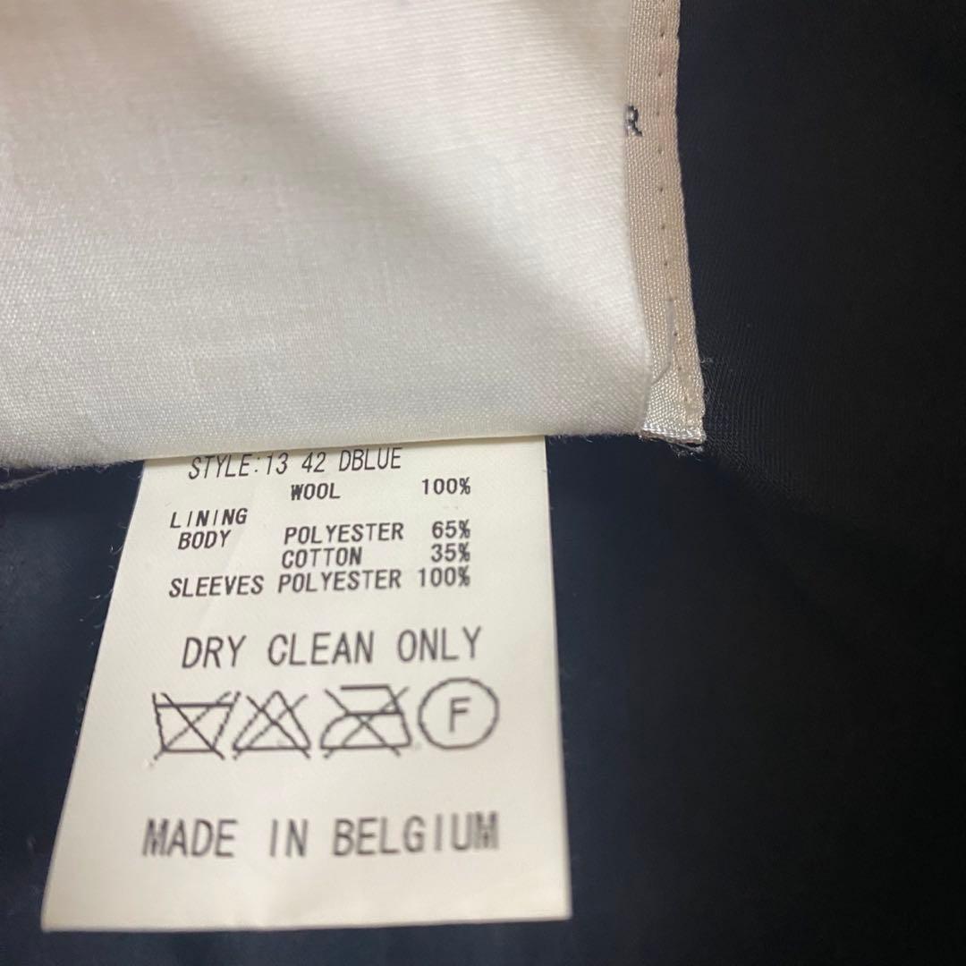 アーカイブ　ステファンシュナイダー　スタンドカラー　コート　ウール　ネイビー