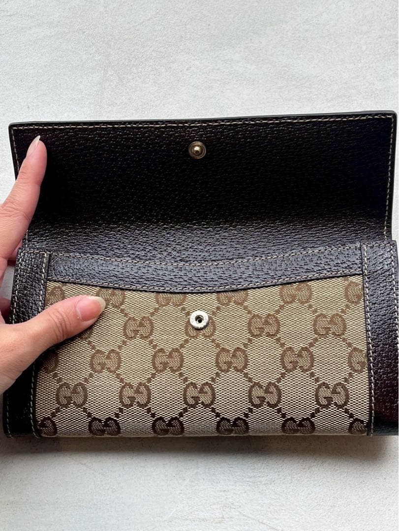 【新品未使用】グッチ 長財布 GGキャンバス ボルト スタッズ　定価56700円