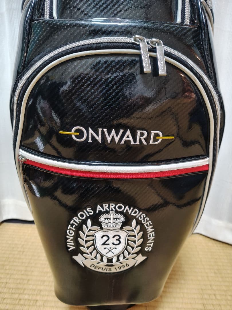 23GOLF キャディバッグ 黒/赤