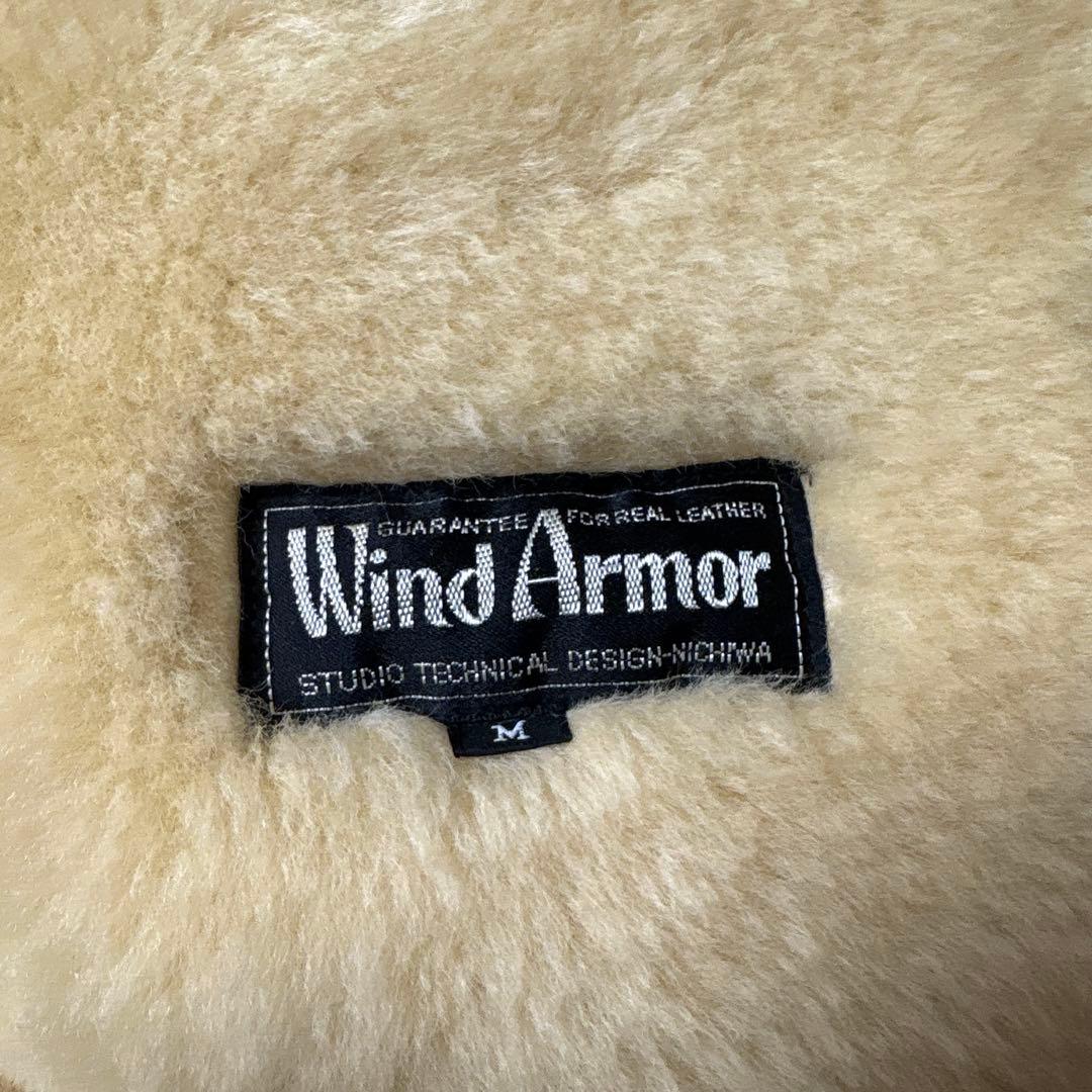 【希少】Wind Armor ニチワ ムートンジャケット シープスキン 羊革 M