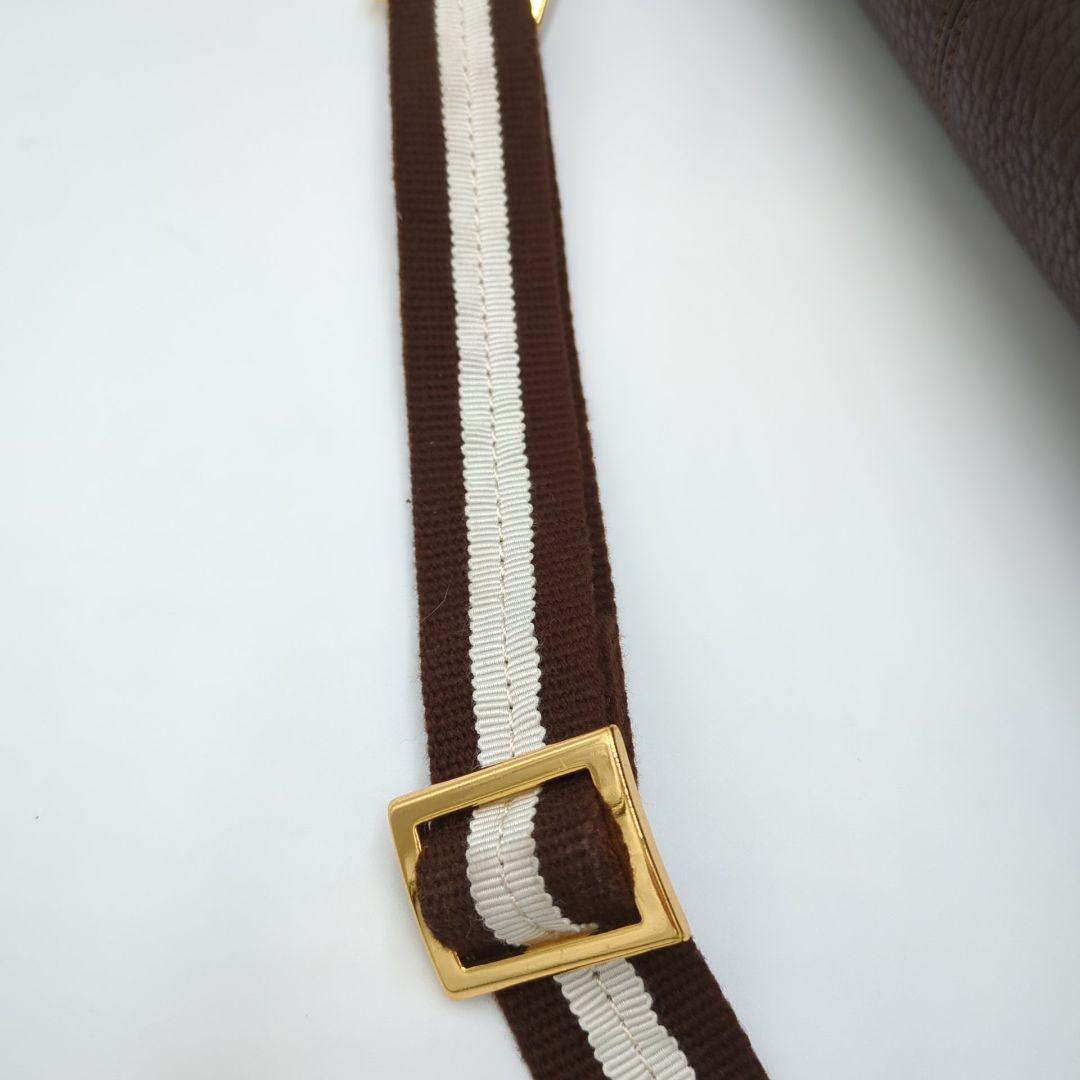 極美品　ATAO アタオ　2wayショルダーバッグ　A4サイズ シボ　ブラウン