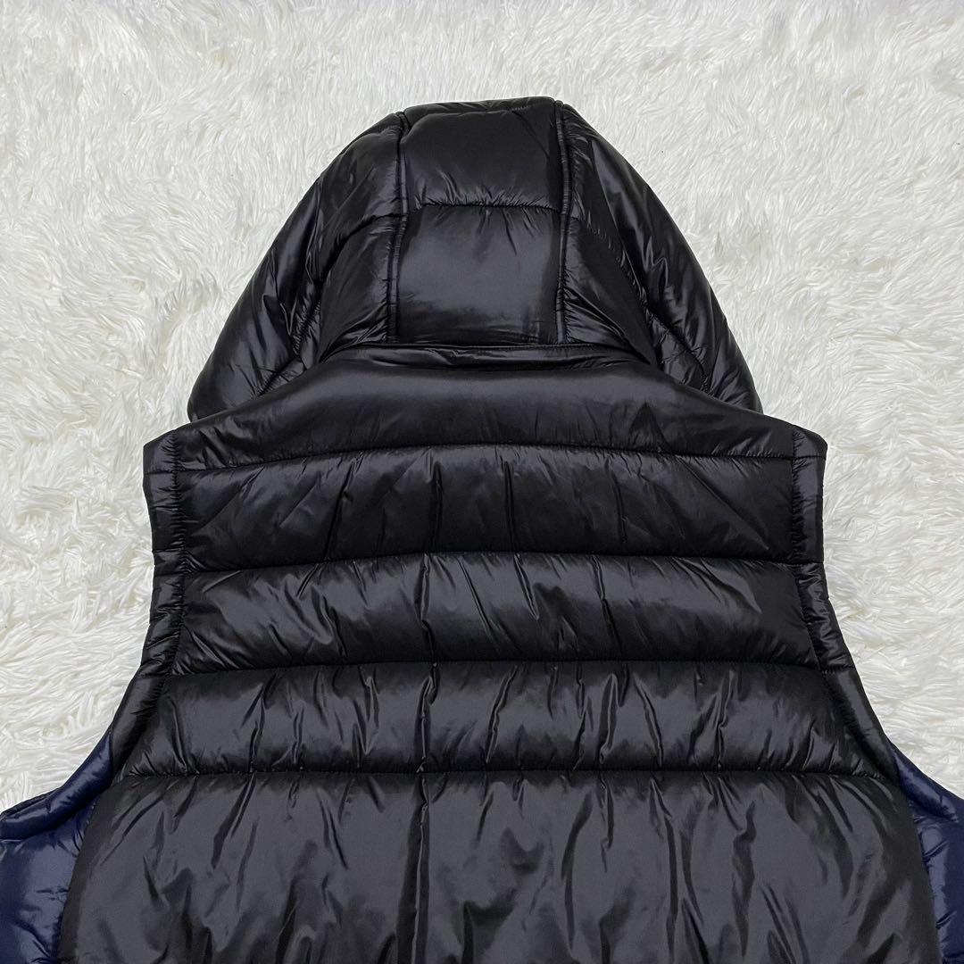 極美品　DIESEL フーディ中綿ベスト　ブレイブマン　ワッペン　2way 黒