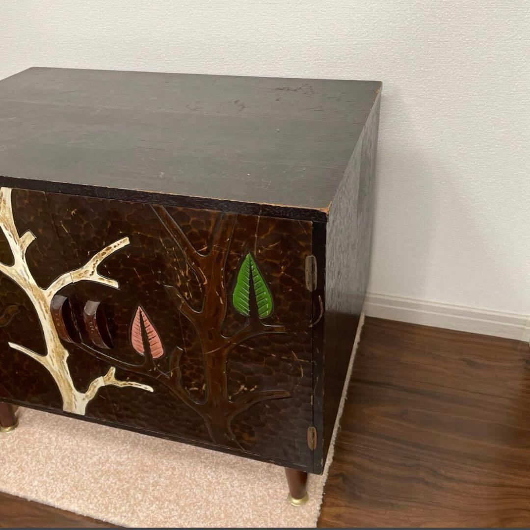 【レトロ】キャビネット　レコードケース　棚　テレビ台