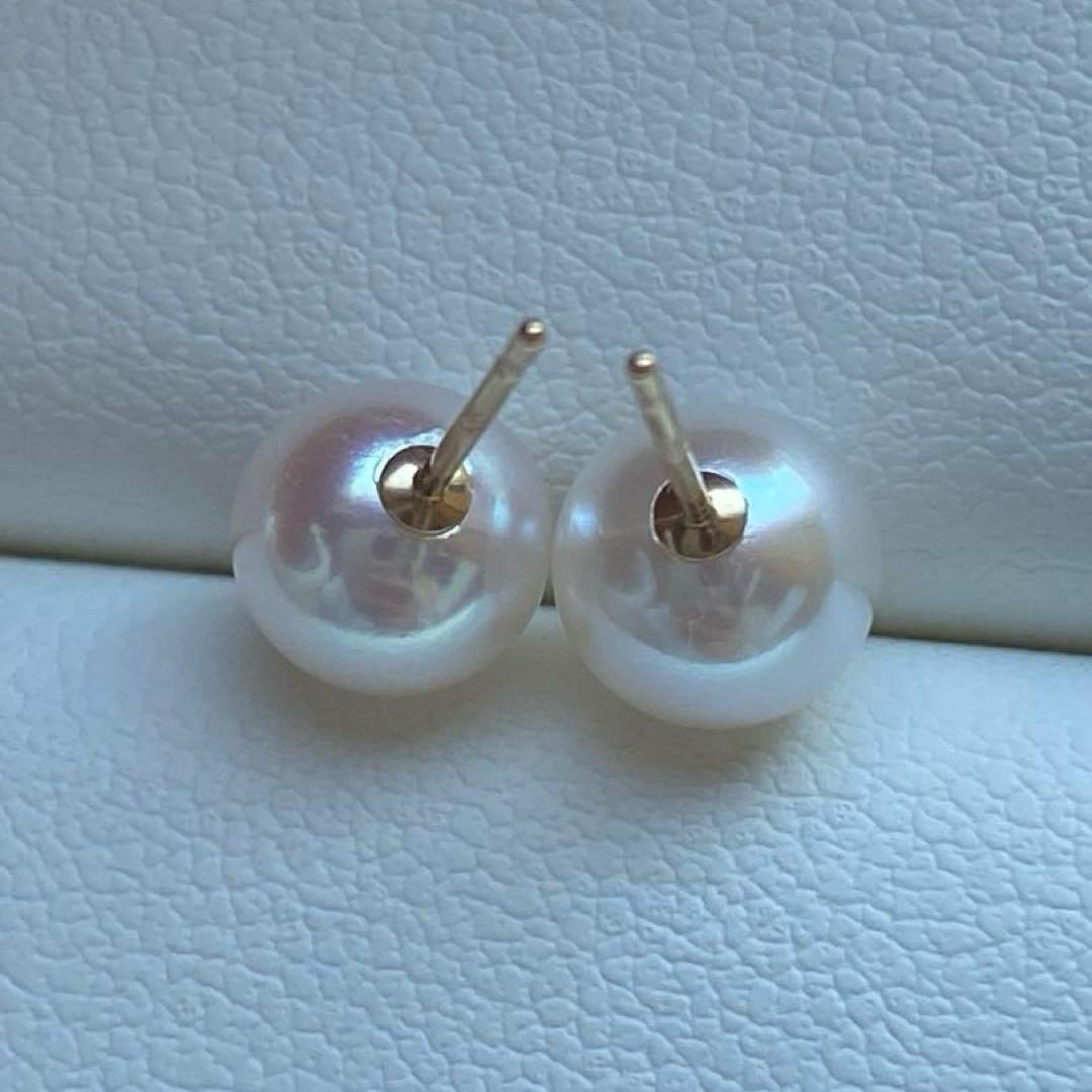 2010 K18❣️あこや真珠7-7.5mm ピアス Aly手作