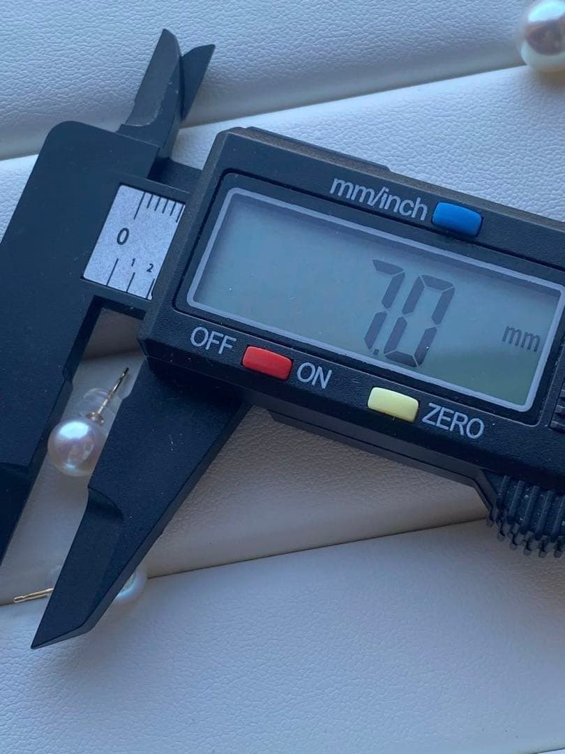 2010 K18❣️あこや真珠7-7.5mm ピアス Aly手作