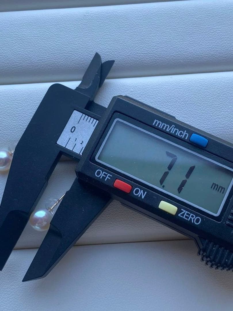 2010 K18❣️あこや真珠7-7.5mm ピアス Aly手作