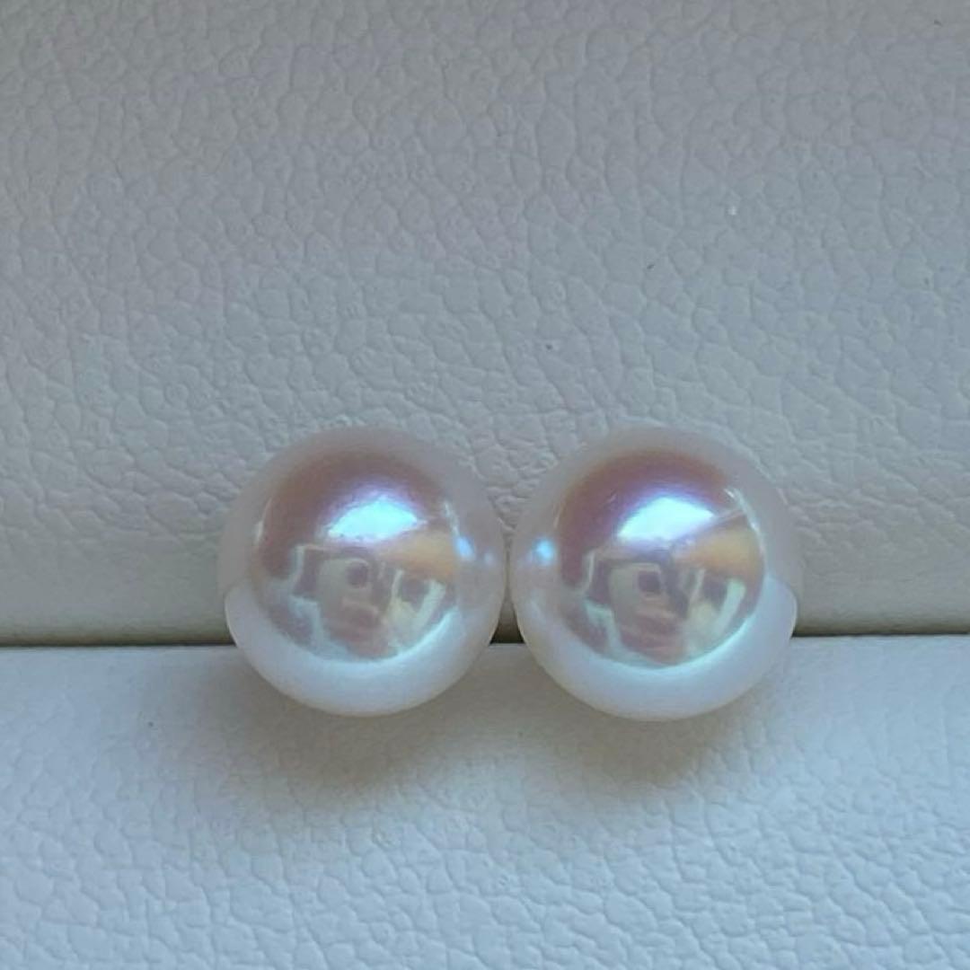 2010 K18❣️あこや真珠7-7.5mm ピアス Aly手作
