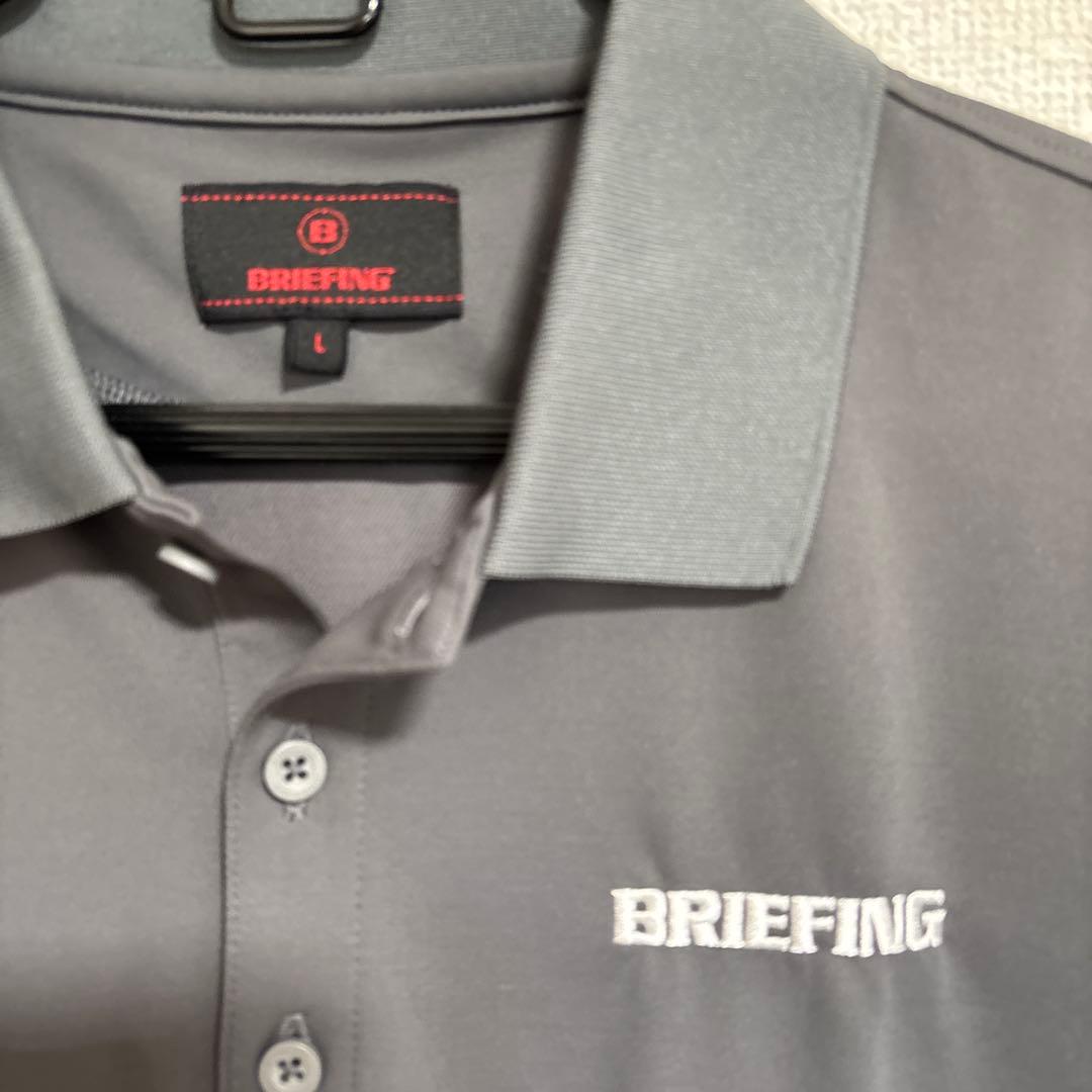 【美品】BRIEFING グレー ポロシャツ