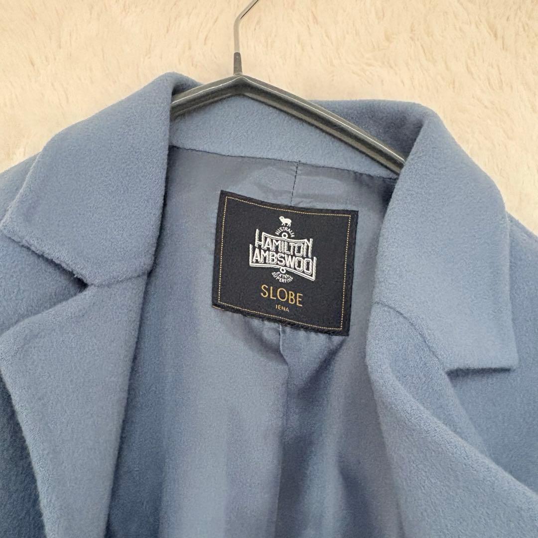 人気✨スローブイエナ HAMILTONダブルフェイスチェスターコート　ブルー
