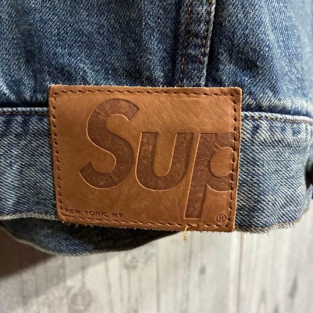 【希少サイズ】シュプリーム　ヴィンテージ加工　デニムジャケット XXL