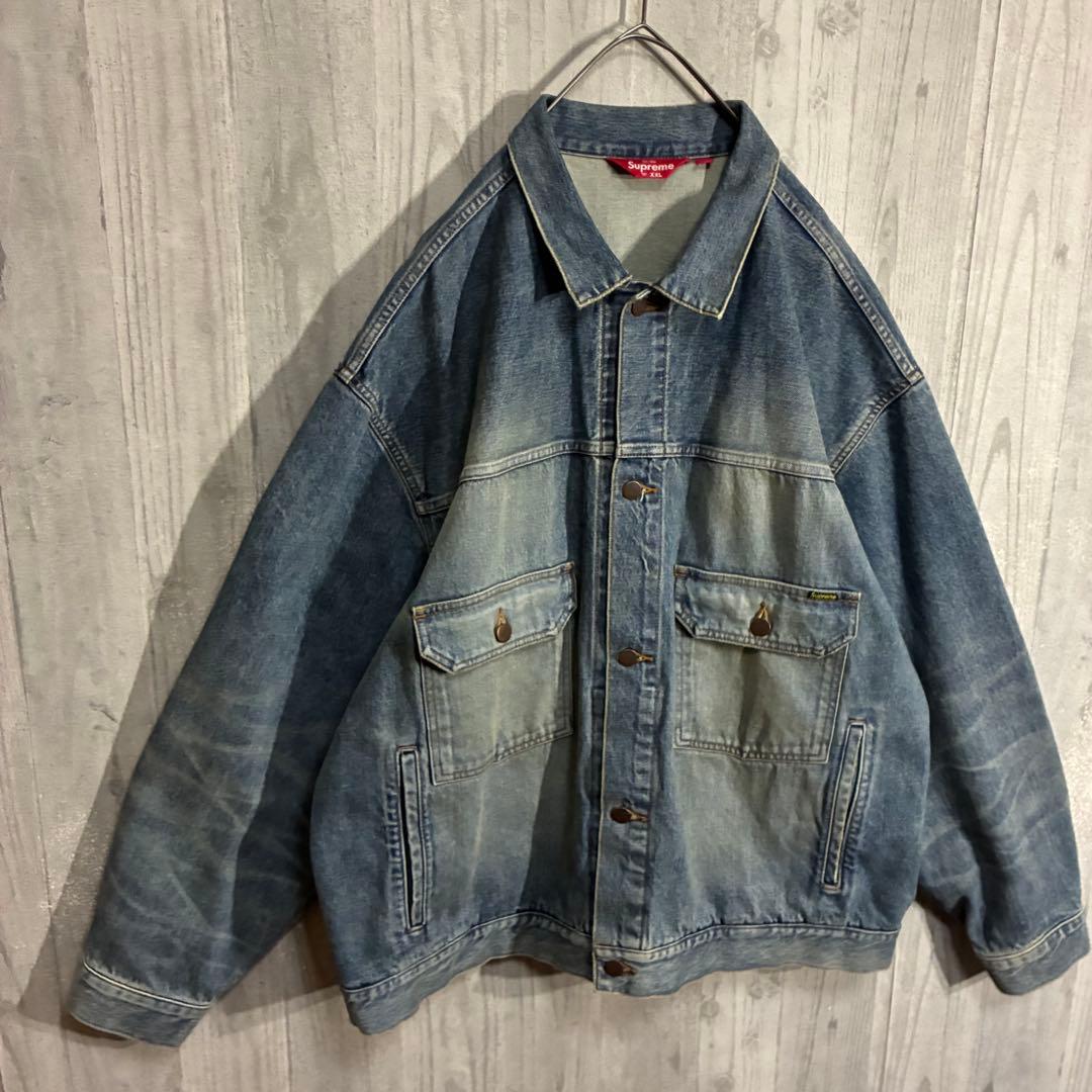 【希少サイズ】シュプリーム　ヴィンテージ加工　デニムジャケット XXL