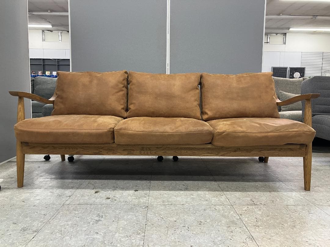 クラッシュゲート CRASH GATE 3人掛けソファ アルネソファ ブラウン