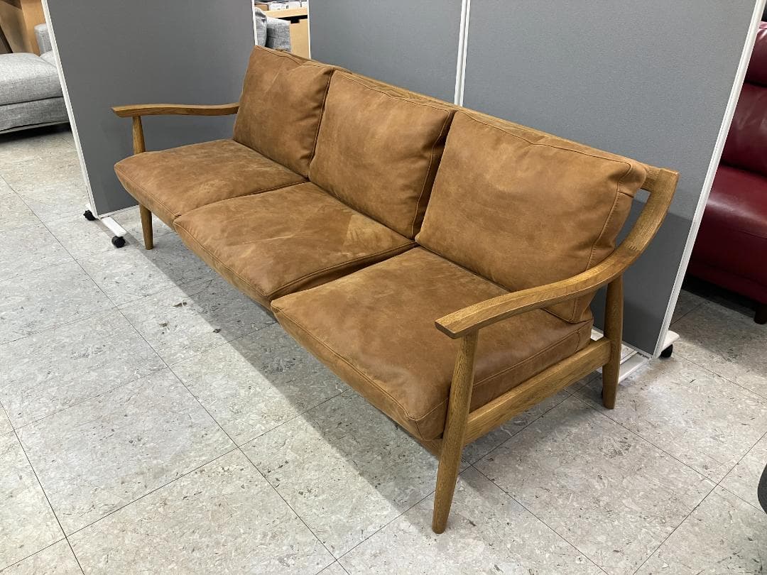 クラッシュゲート CRASH GATE 3人掛けソファ アルネソファ ブラウン