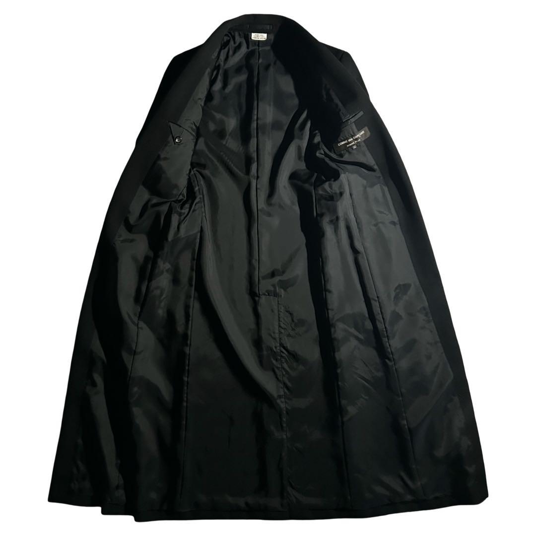 AD2022 22AW ノマド期 ウールロングショールカラーコート 黒