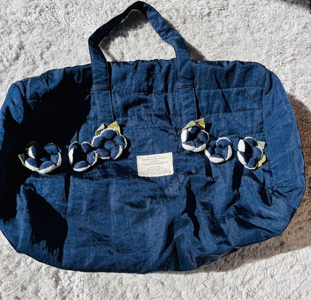 ポテチーノ　POTECHINO花柄ナイロンボストンバッグ　ほぼ未使用　旅行鞄