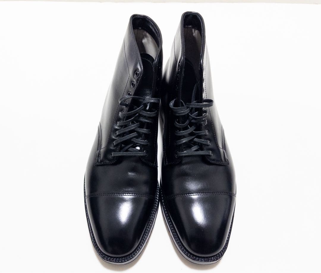 未使用品 純正シューキーパー付 オールデン ストレートチップ ブーツ 9.5 黒