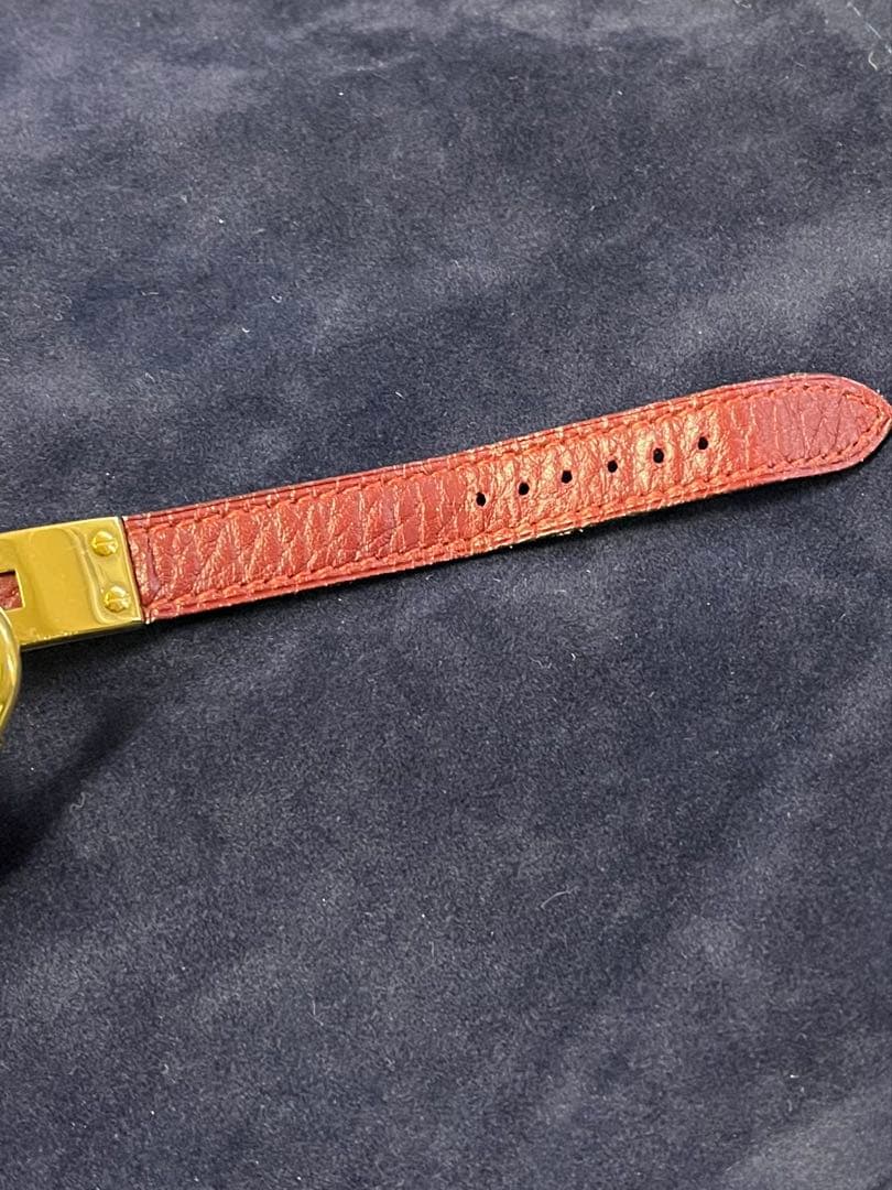 HERMES ケリーウォッチ ヴィンテージ 赤文字盤 動作未確認 ボルドー