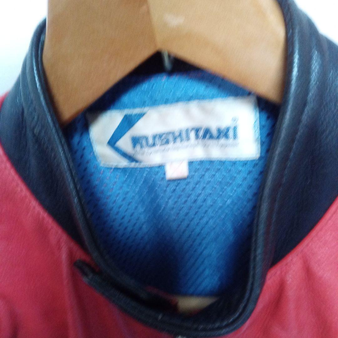 Kushitani レーシングスーツ革ツナギ 赤黒　L/LL