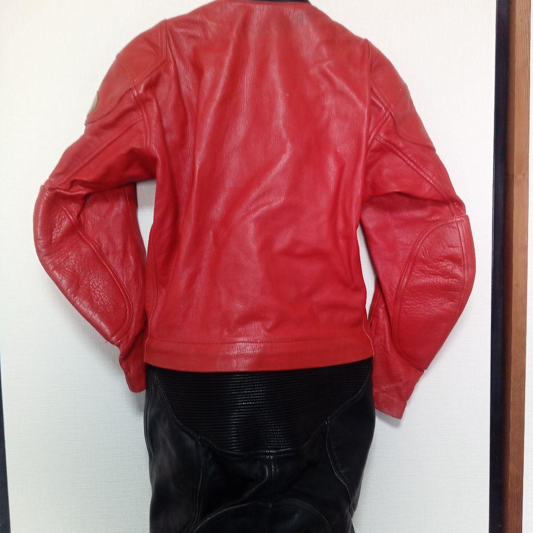 Kushitani レーシングスーツ革ツナギ 赤黒　L/LL